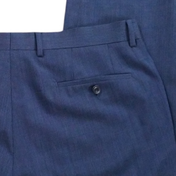 Michael Kors Men's Blue Wool Luxury Dress‎ Trouser Pants Size 34 - Picture 6 of 8